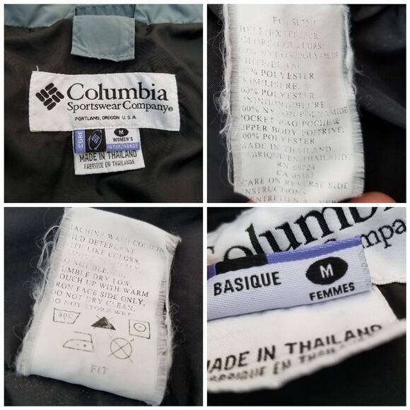 Columbia Fire Ridge Jacket Size M Black Gray Zip Outer Shell Women's Medium EUC - Picture 7 of 14